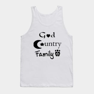 God, Country, Family Tank Top